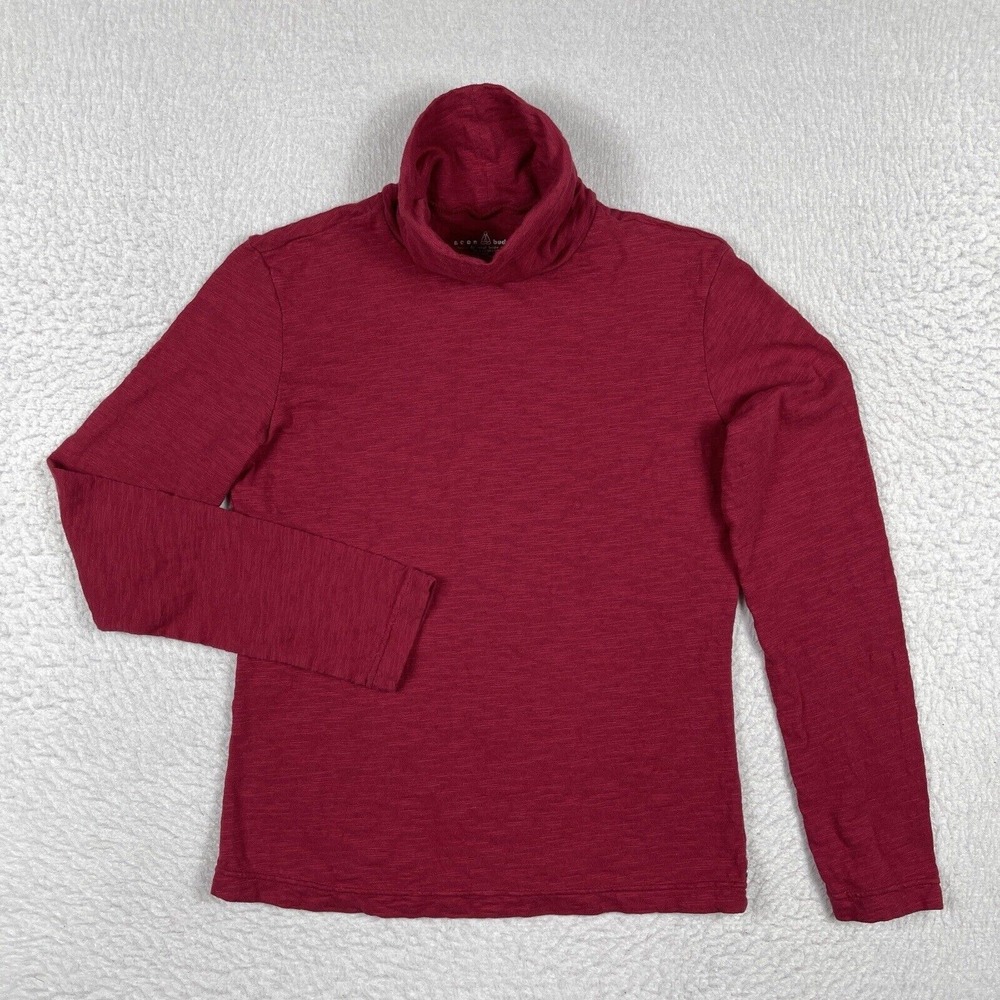 Neon Buddha Shirt Womens Small Red High Neck Long Sleeve Yoga Athleisure Top